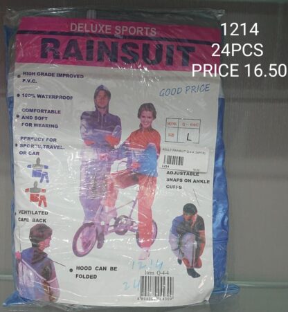 ADULT RAINSUIT Q-4-4 (24PCS)