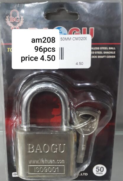 IRON PAD LOCK 50MM CM3209 (96PCS)