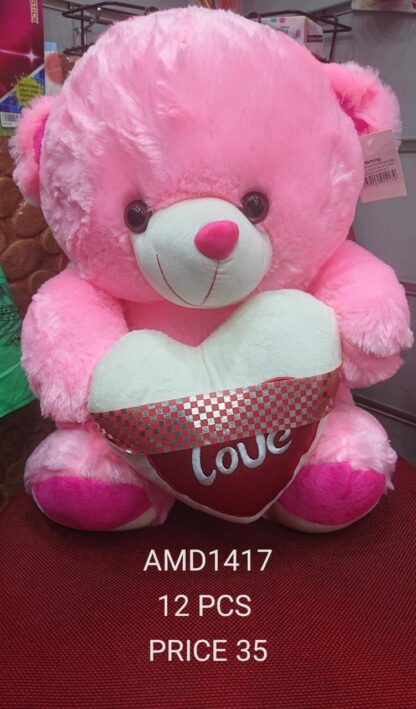 50CM BEAR W/HEART (12PCS)