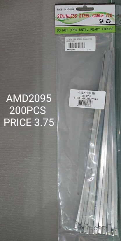 STAINLESS STEEL CABLE TIE (200 PCS)