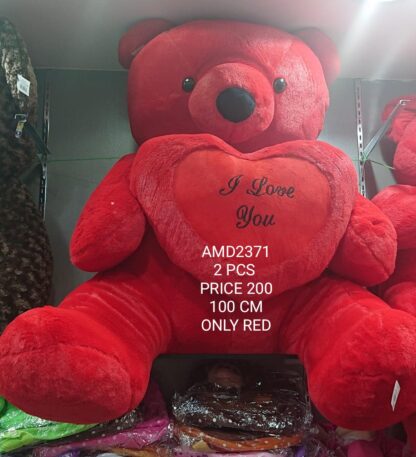 1# BEAR 100CM ONLY RED (2PCS)