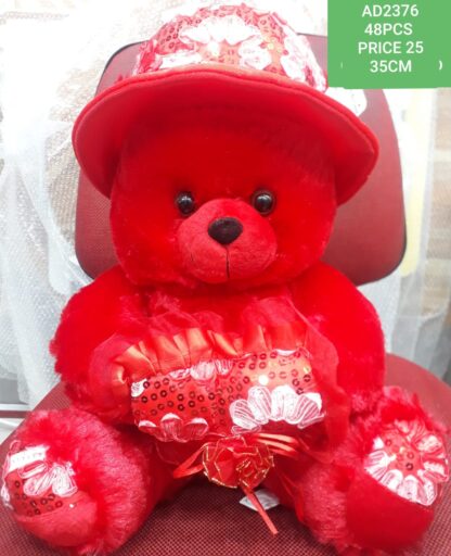 BEAR 35CM ONLY RED COLOR (48PCS)