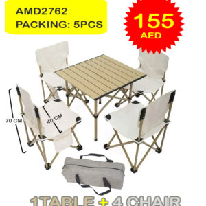 TABLE & CHAIR (5 PCS)