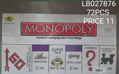 MONOPOLY GAME (72 PCS)