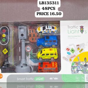 TRAFFIC LIGHT WITH FREE WHEEL CAR (48 PCS)