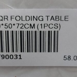 SQR FOLDING TABLE 80*50*72CM (1PCS)