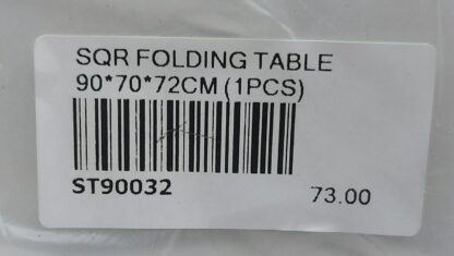 SQR FOLDING TABLE 90*70*72CM (1PCS)
