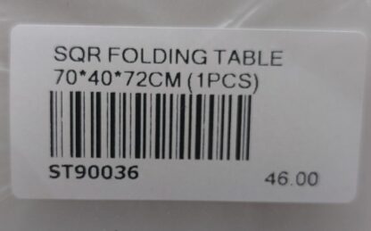 SQR FOLDING TABLE 70*40*72CM (1PCS)