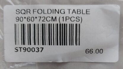 SQR FOLDING TABLE 90*60*72CM (1PCS)