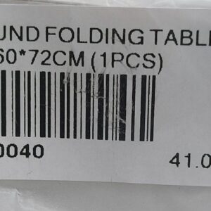 ROUND FOLD TABLE 60*60*72CM (1PCS)